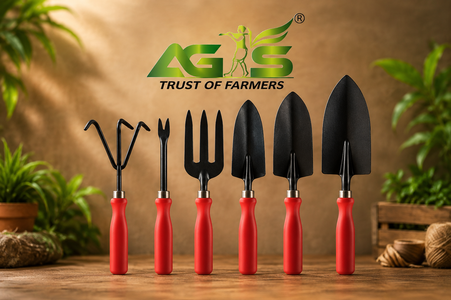 AGS 5 Piece Garden Hand Tool Kit - Heavy Duty Heavy Carbon Steel AGS 5 Piece Garden Hand Tool Kit - Heavy Duty Heavy Carbon Steel